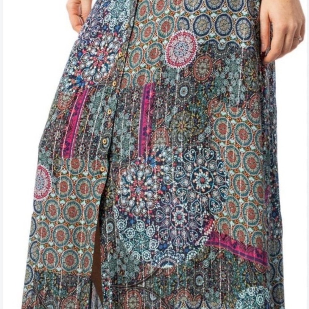 Desigual Vibrant Patterned Maxi Skirt